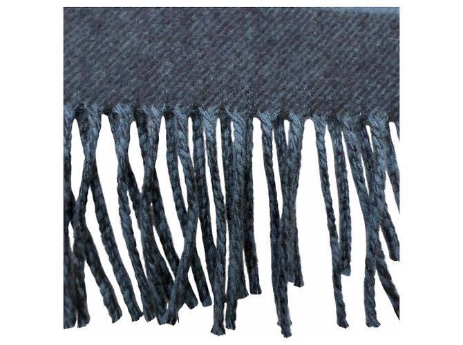 Hermès Sciarpa in cashmere Hermes blu navy - vista 7