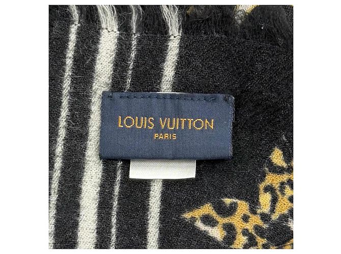 Stola in lana nera Louis Vuitton Nero - vista 11