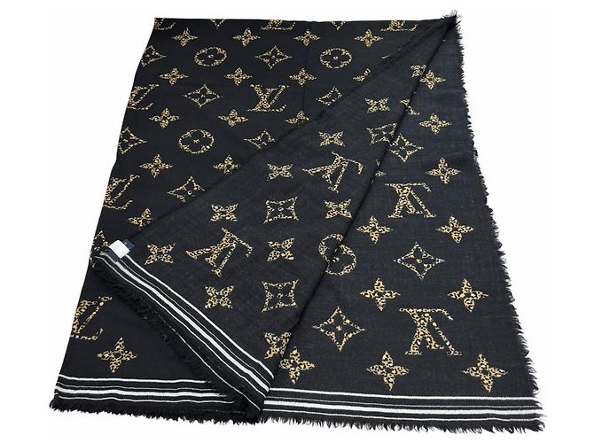 Stola in lana nera Louis Vuitton Nero - vista 2