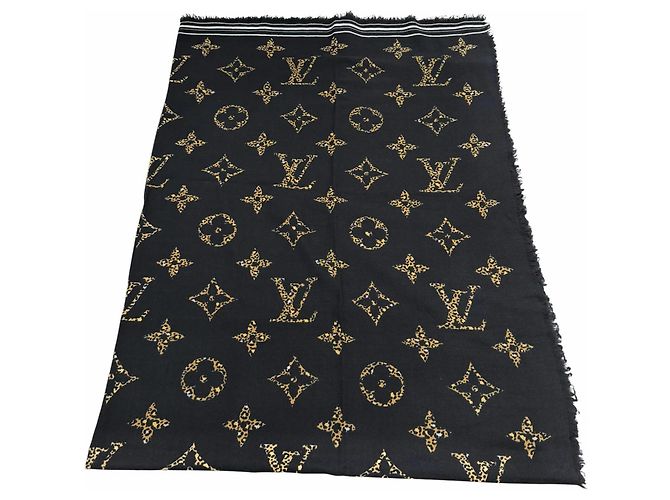 Stola in lana nera Louis Vuitton Nero - vista 6