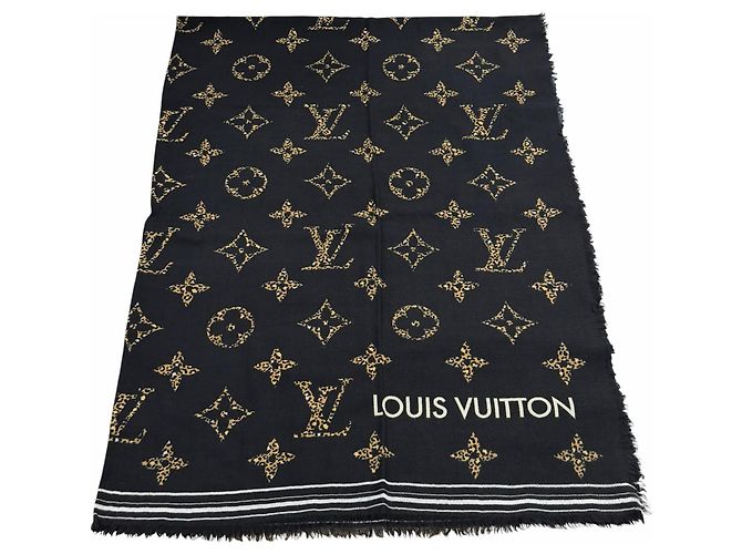 Stola in lana nera Louis Vuitton Nero - vista 7