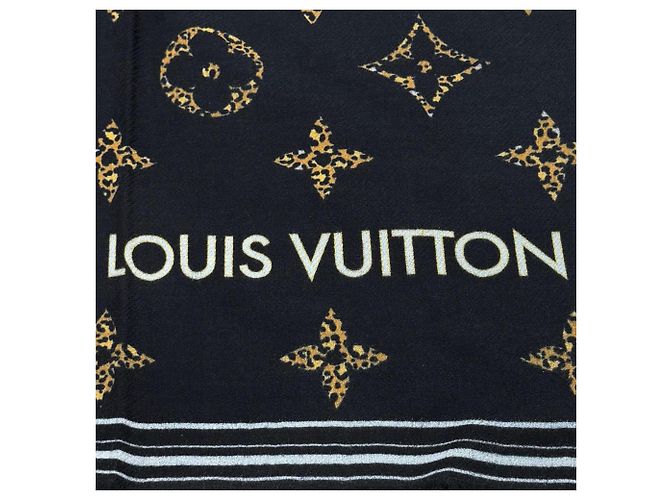 Stola in lana nera Louis Vuitton Nero - vista 9