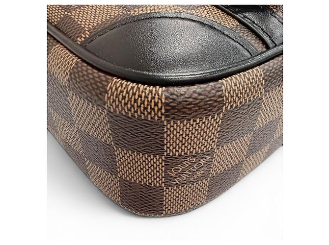 Borsa a Spalla Louis Vuitton Damier Valisette Souple BB Marrone - vista 10