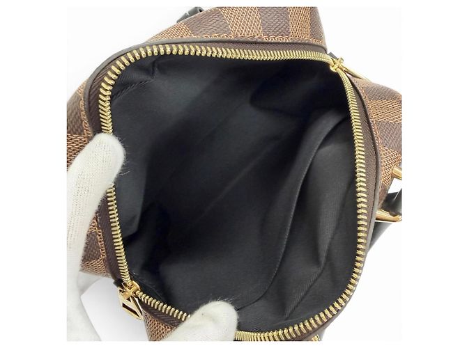 Borsa a Spalla Louis Vuitton Damier Valisette Souple BB Marrone - vista 7