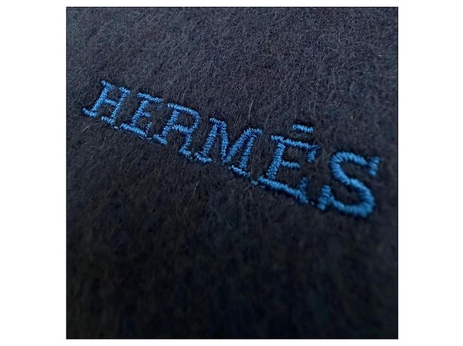 Stola in cashmere Hermès Recto Verso Blu Blu navy - vista 5