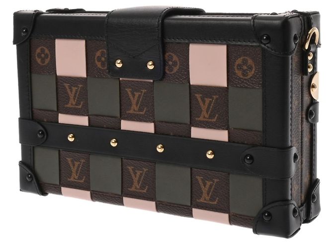 Borsa a Spalla Louis Vuitton Petite Malle Rosa Cachi - vista 3