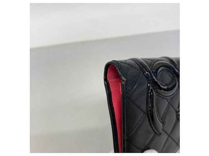 Cartera larga de cordero negro Cambon Chanel - vista 5