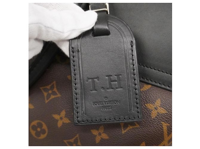 Borsa Louis Vuitton Boston Monogram Macassar Neo Greenwich Marrone Nero - vista 6