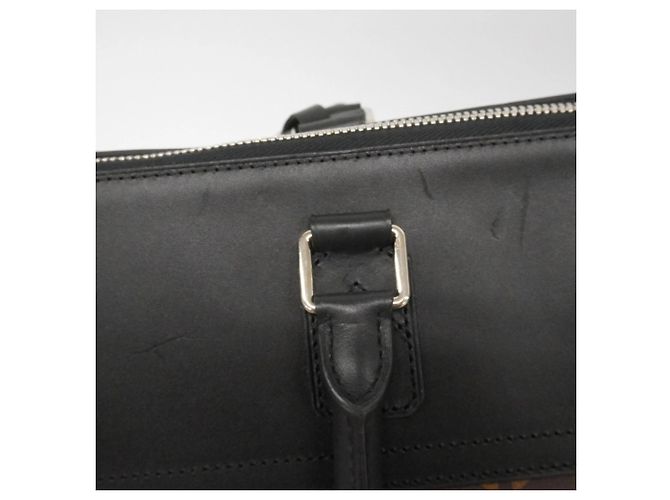 Borsa Louis Vuitton Boston Monogram Macassar Neo Greenwich Marrone Nero - vista 8