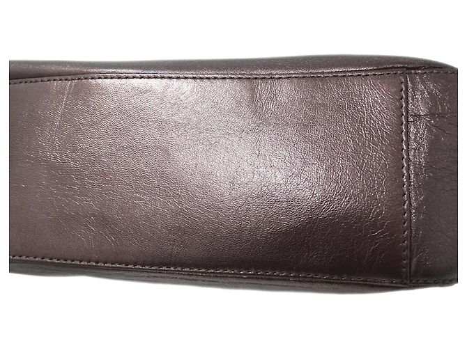 Borsa a tracolla in pelle viola metallizzato Prada Viola scuro - vista 12