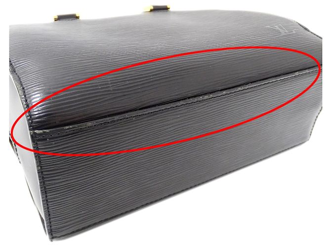 Borsa a mano in pelle Epi Louis Vuitton Nero - vista 8