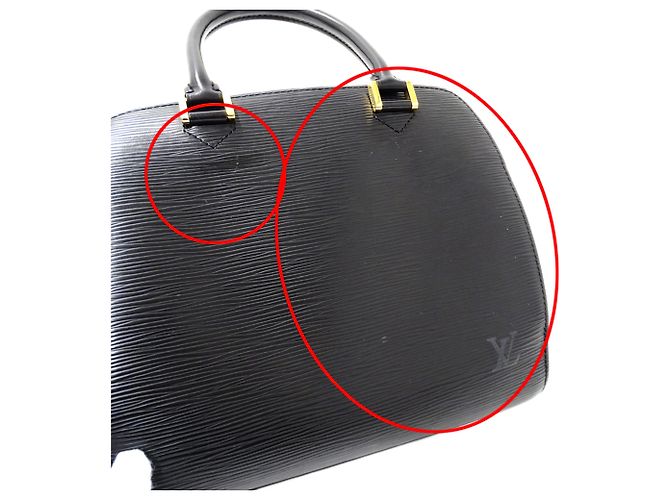 Borsa a mano in pelle Epi Louis Vuitton Nero - vista 9