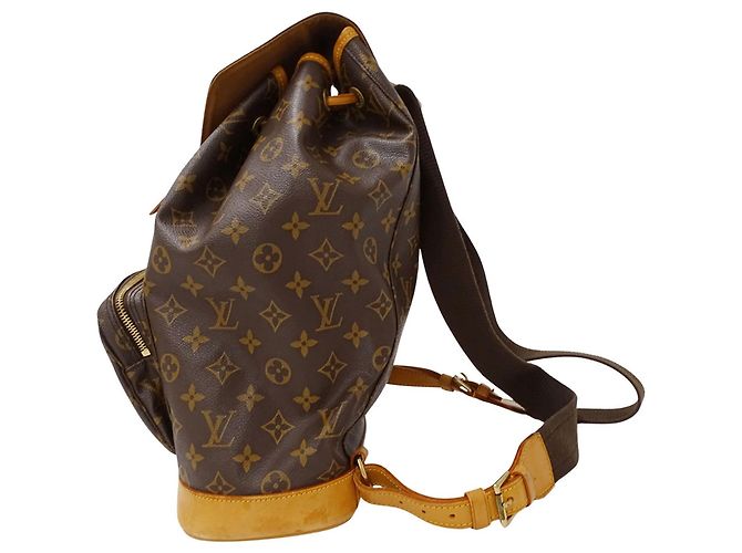 Montsouris Louis Vuitton Monogram Canvas Rucksack Braun - Ansicht 4