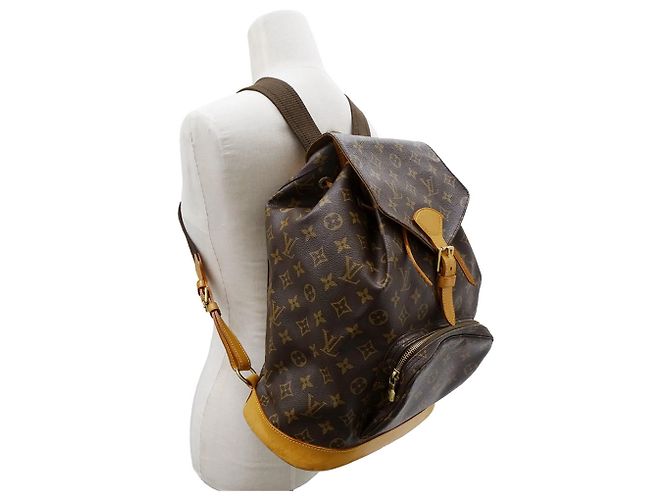 Montsouris Louis Vuitton Monogram Canvas Rucksack Braun - Ansicht 6