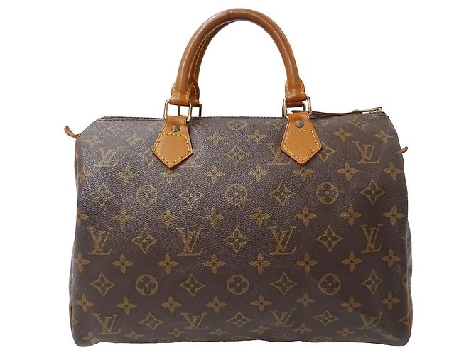 Borsa Louis Vuitton Monogram Canvas Speedy 30 Marrone - vista 2
