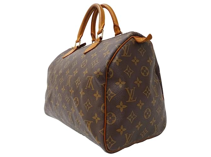 Borsa Louis Vuitton Monogram Canvas Speedy 30 Marrone - vista 4