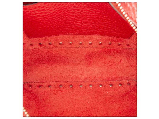Borsa a tracolla Valentino in pelle di vitello granulata Rockstud rossa Rosso - vista 4