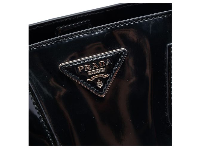 Tote Prada Black Spazzolato con Cristalli e Borchie Nero - vista 5