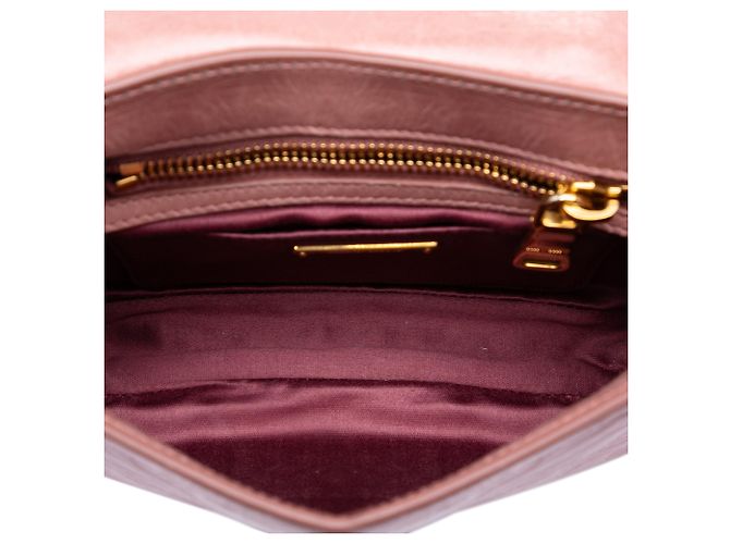 Miu Miu Trapu Crossbody Umhängetasche aus pinkem Vitello Shine - Ansicht 4