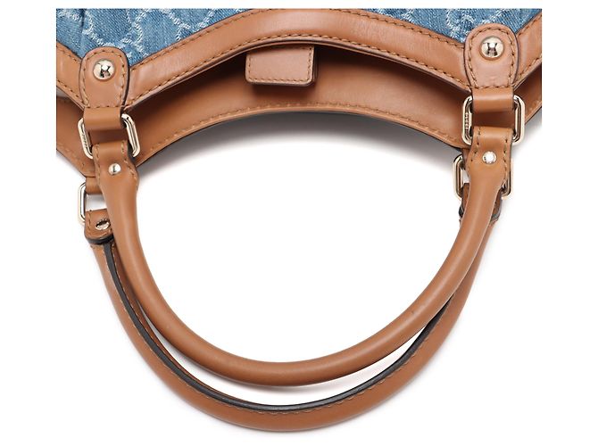 Gucci Sukey Tote aus blauem GG Denim, Größe Medium - Ansicht 10