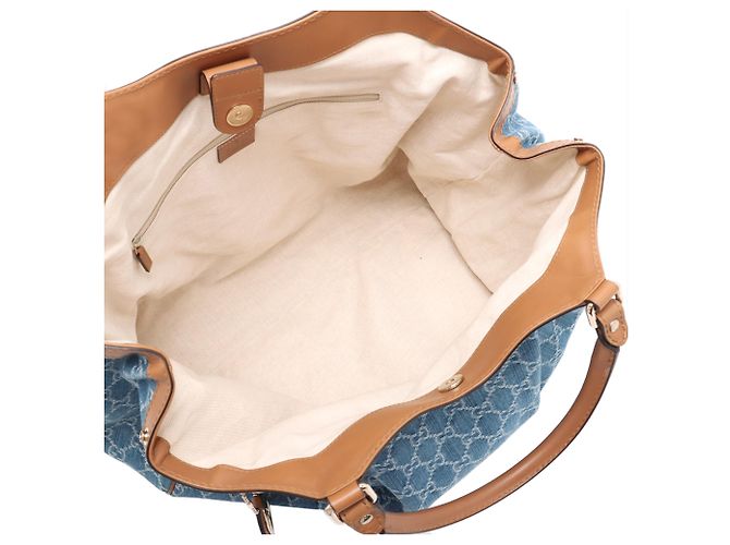 Gucci Sukey Tote aus blauem GG Denim, Größe Medium - Ansicht 3