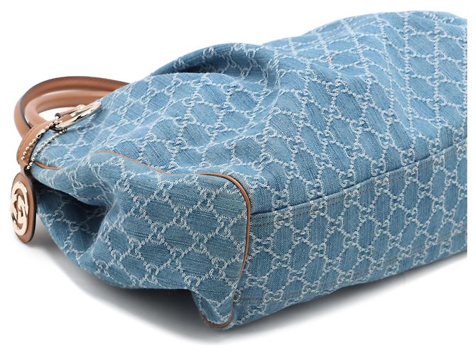 Gucci Sukey Tote aus blauem GG Denim, Größe Medium - Ansicht 7