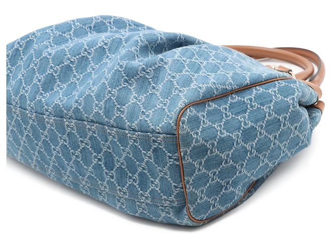 Gucci Sukey Tote aus blauem GG Denim, Größe Medium - Ansicht 8
