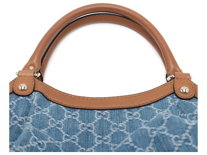 Gucci Sukey Tote aus blauem GG Denim, Größe Medium - Ansicht 9