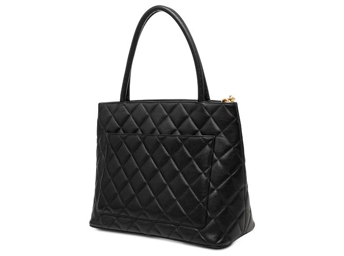 Chanel Black Caviar Medallion Tote Nero - vista 2