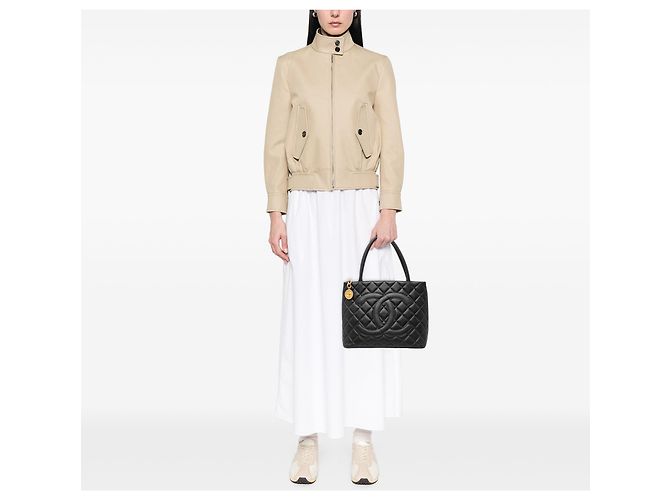 Chanel Black Caviar Medallion Tote Nero - vista 7