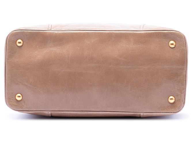 Prada Satchel Brown Vitello Shine Braun - Ansicht 3