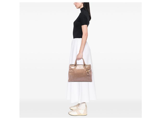 Prada Satchel Brown Vitello Shine Braun - Ansicht 6