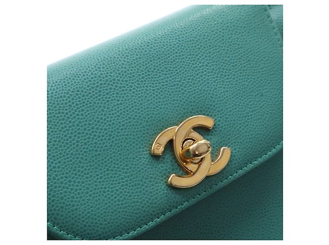 Chanel Green CC Caviar Kelly Top Handle Flap Verde - vista 11