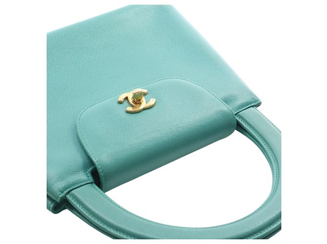Chanel Green CC Caviar Kelly Top Handle Flap Verde - vista 12