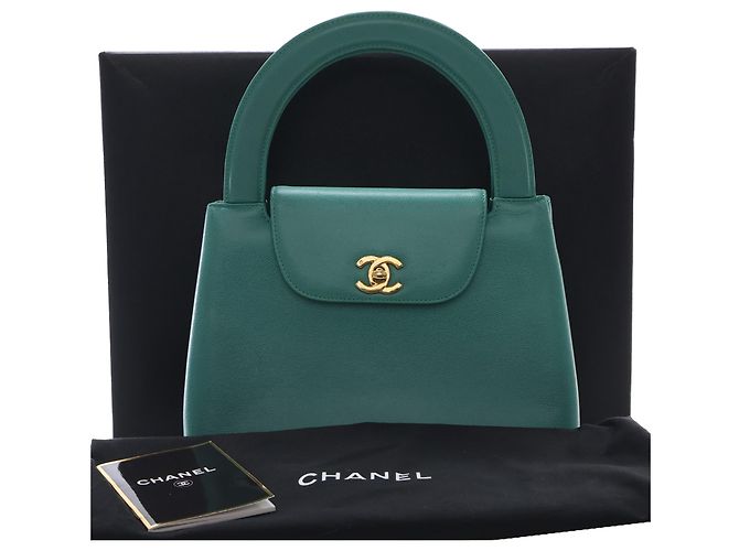 Chanel Green CC Caviar Kelly Top Handle Flap Verde - vista 13