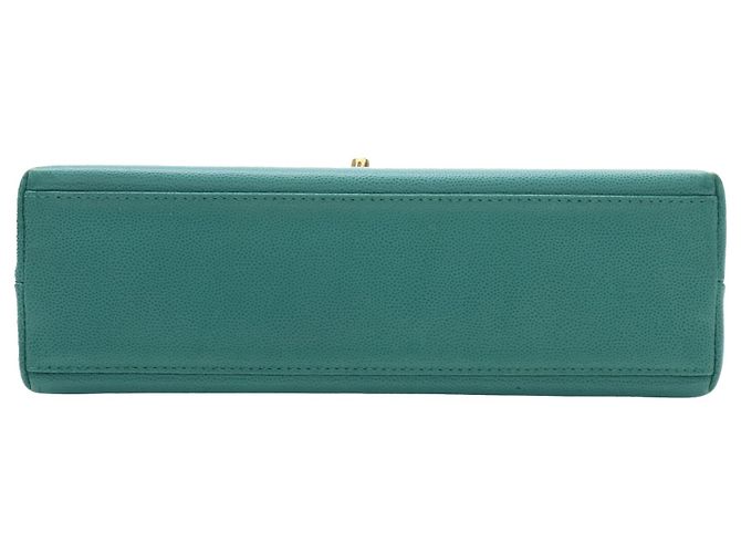 Chanel Green CC Caviar Kelly Top Handle Flap Verde - vista 3