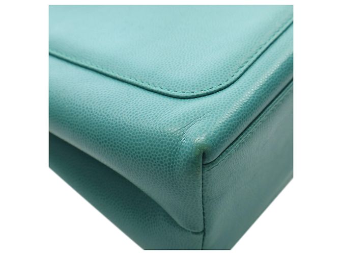 Chanel Green CC Caviar Kelly Top Handle Flap Verde - vista 7