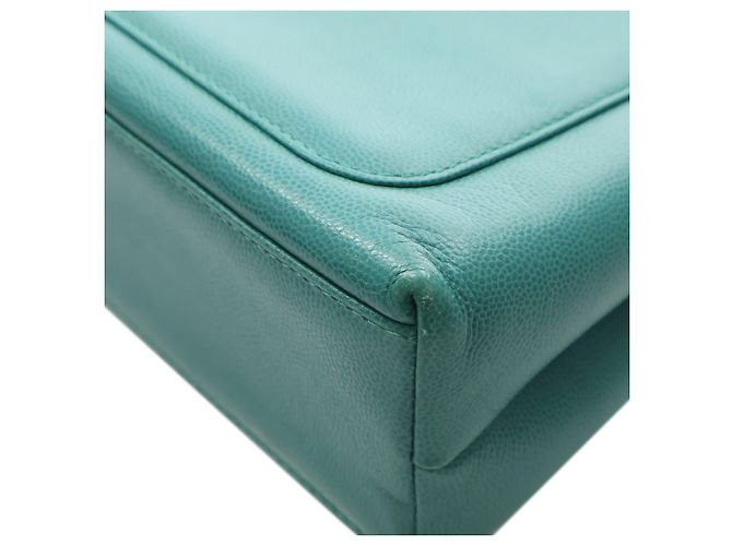 Chanel Green CC Caviar Kelly Top Handle Flap Verde - vista 8