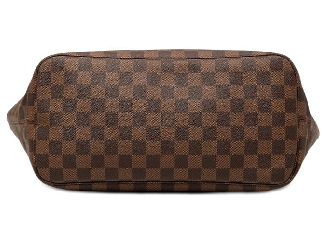 Louis Vuitton Marrone Damier Ebene Neverfull MM - vista 3