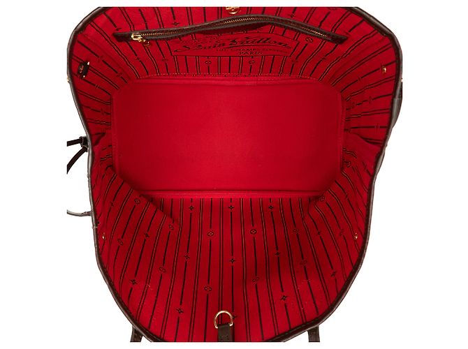 Louis Vuitton Marrone Damier Ebene Neverfull MM - vista 4