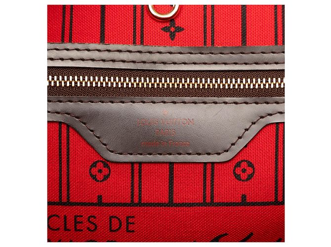 Louis Vuitton Marrone Damier Ebene Neverfull MM - vista 5