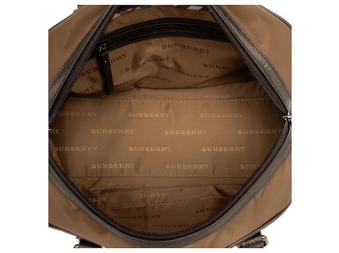 Borsa in nylon marrone Burberry - vista 4