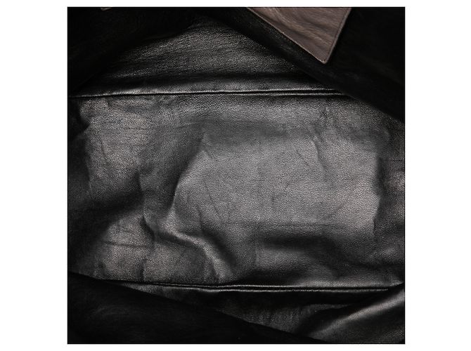 Tote convertibile in pelle di cervo bicolore grigia Prada con zip laterale Marrone Grigio antracite - vista 4