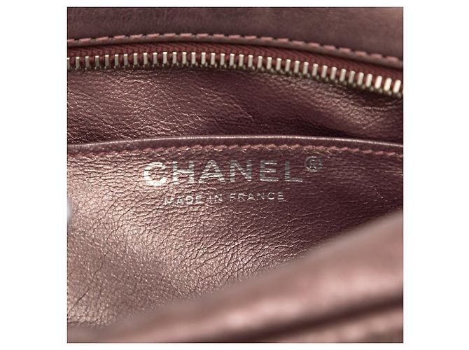 Borsa Camera Reissue Chanel in pelle di vitello invecchiata trapuntata metallizzata rosa piccola D'oro - vista 5