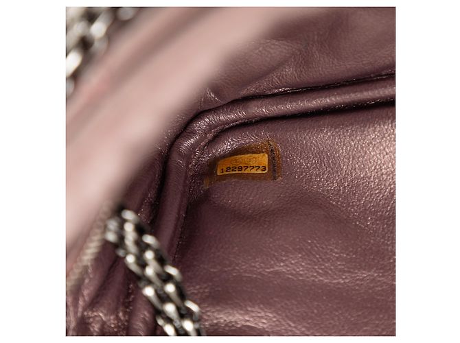 Borsa Camera Reissue Chanel in pelle di vitello invecchiata trapuntata metallizzata rosa piccola D'oro - vista 6