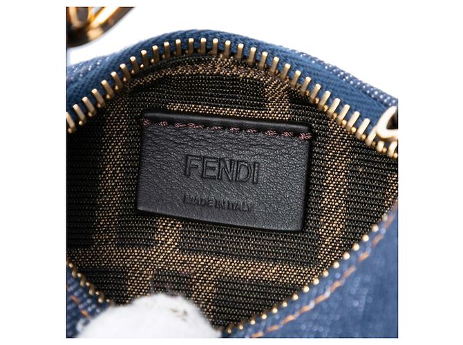 Fendi Blue Nano Denim Fendigraphy Hobo - vista 5