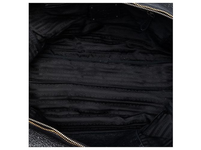 Borsa Bauletto in pelle Cervo nera Prada Nero - vista 4