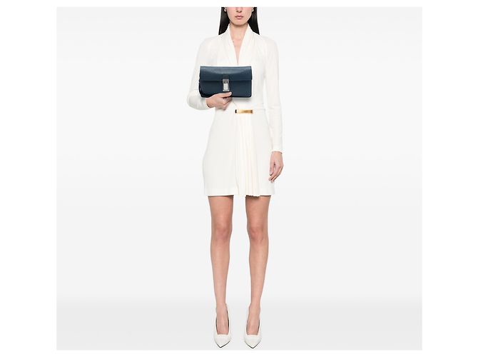 Clutch Prada Blue Vitello Daino Blu scuro - vista 6