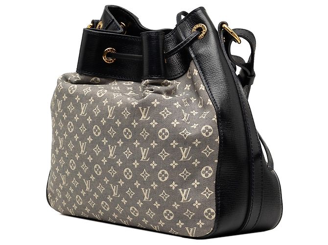 Louis Vuitton Gray Monogram Mini Lin Idylle Noe PM Marrone Grigio - vista 2