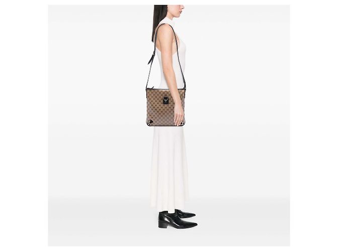Gucci Beige GG Crystal Abbey D Ring Crossbody - vista 7